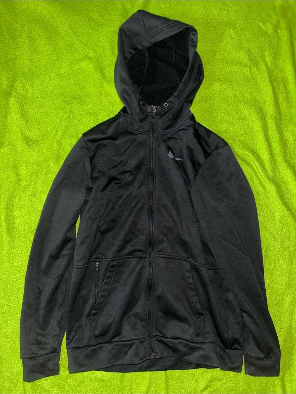 Nike Black Full-Zip Hooded Performance Jacket